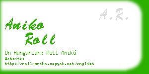 aniko roll business card